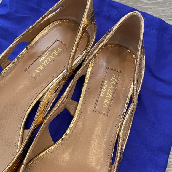 New Forever Snake Embossed Pointed Toe Flat 35.5 (runs large) - Picture 7 of 10